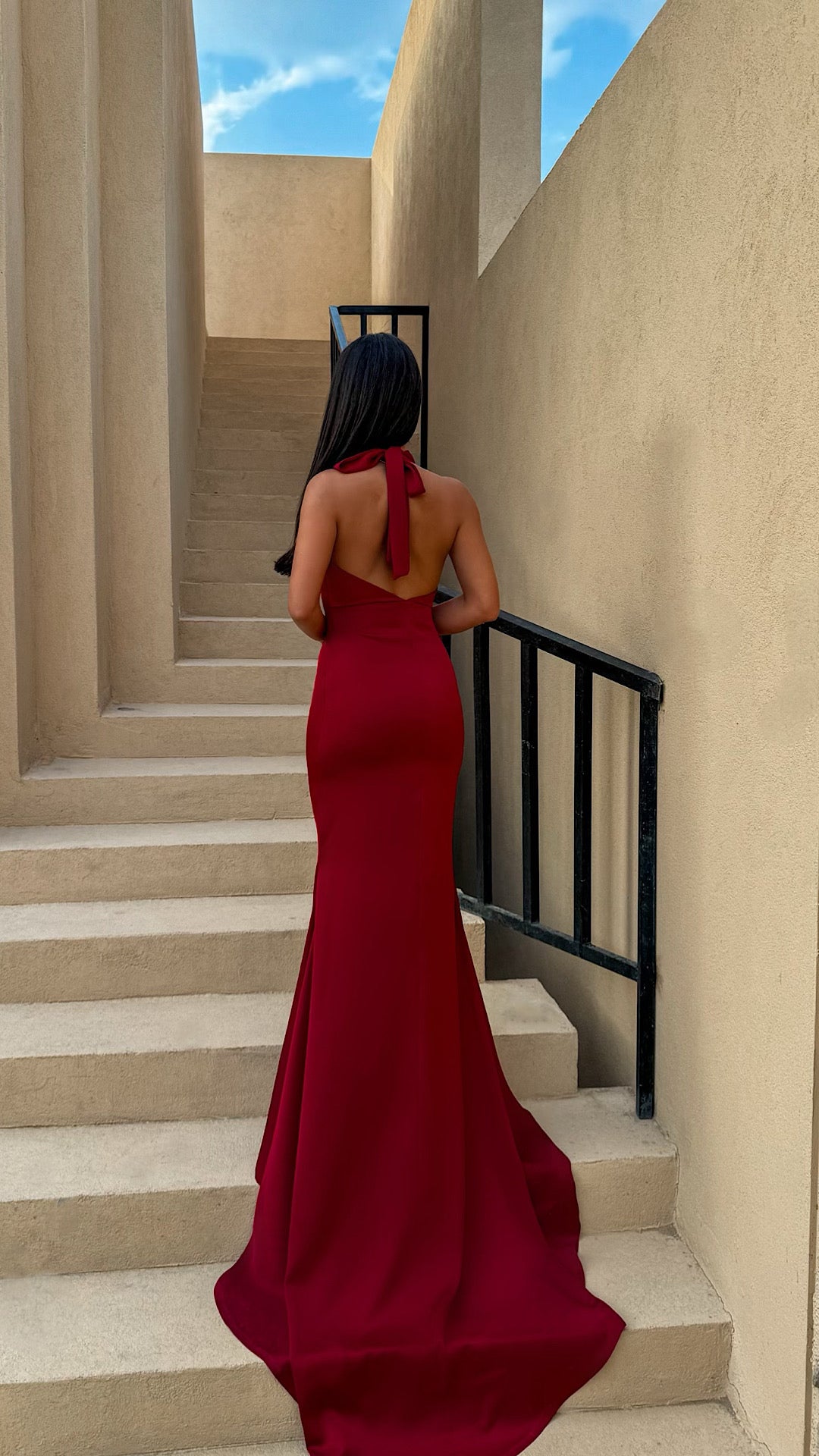 Cherry Red Silk Dress